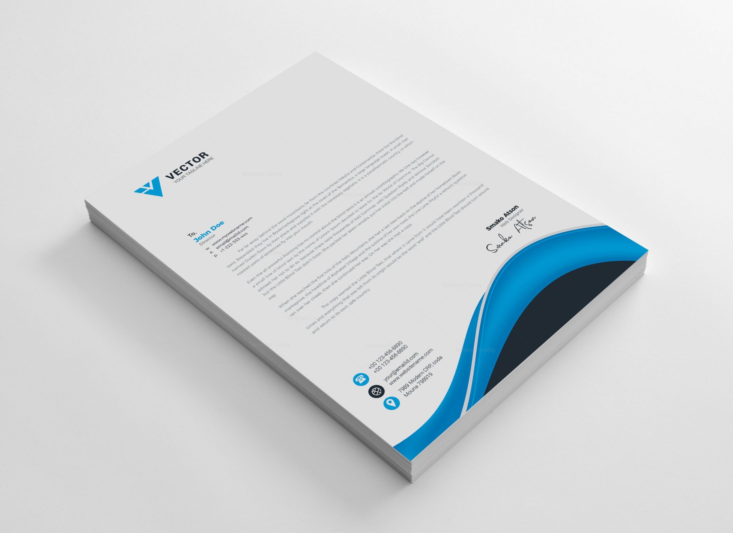 Pharmacy Corporate Letterhead Design Template - Templates Engine | High ...