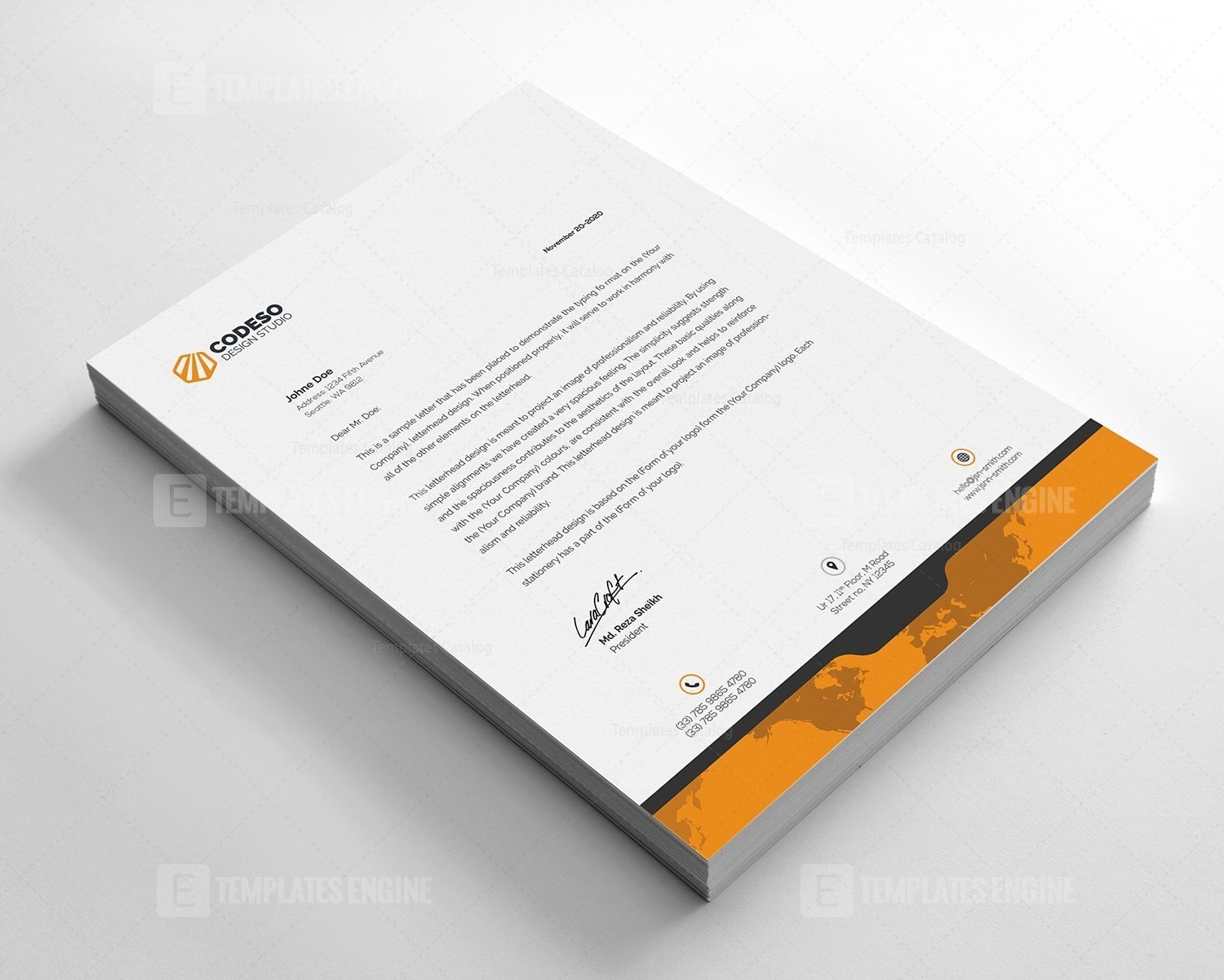 Premium Letterhead Template - Templates Engine | High Quality Templates ...