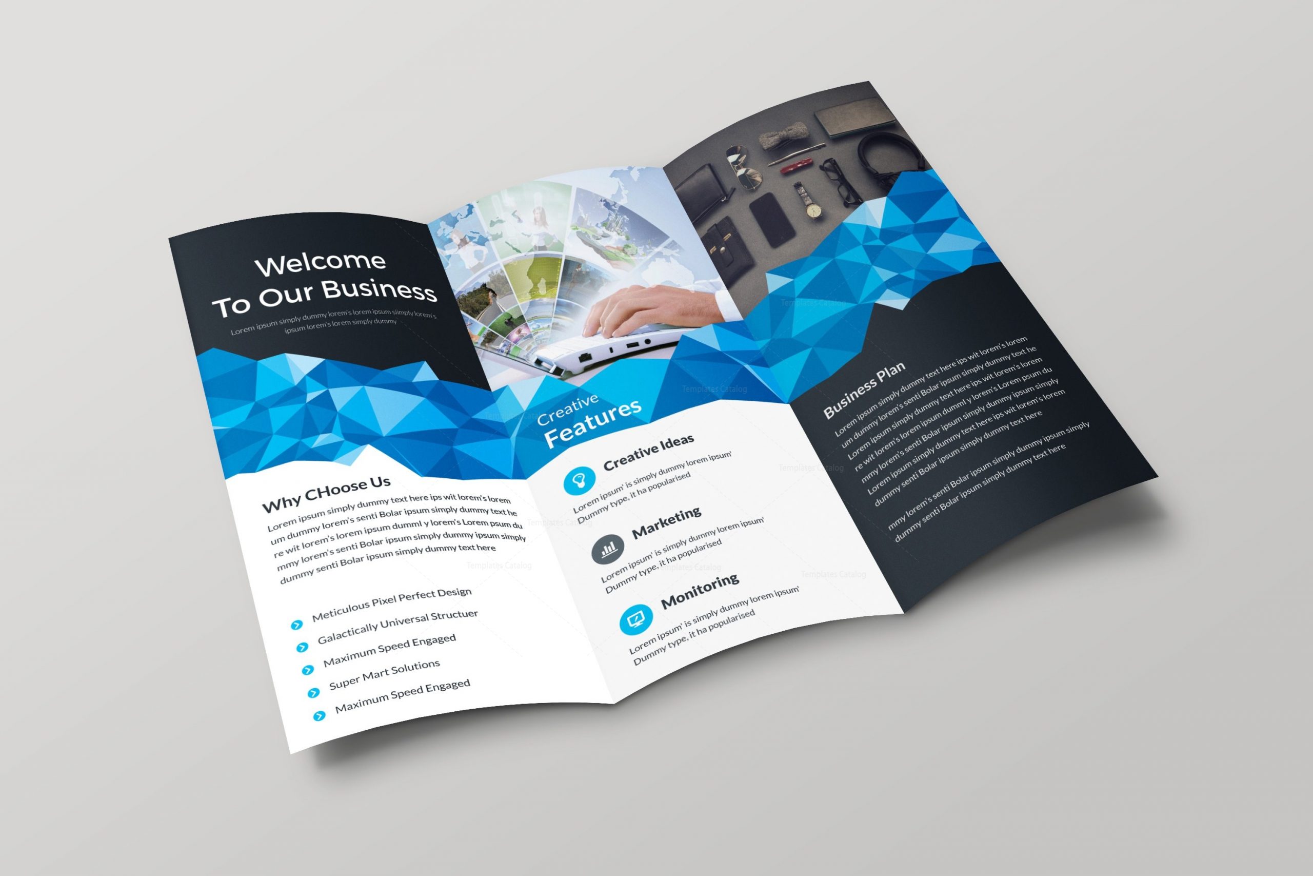 Tallinn Professional Tri-fold Brochure Design Template - Templates ...